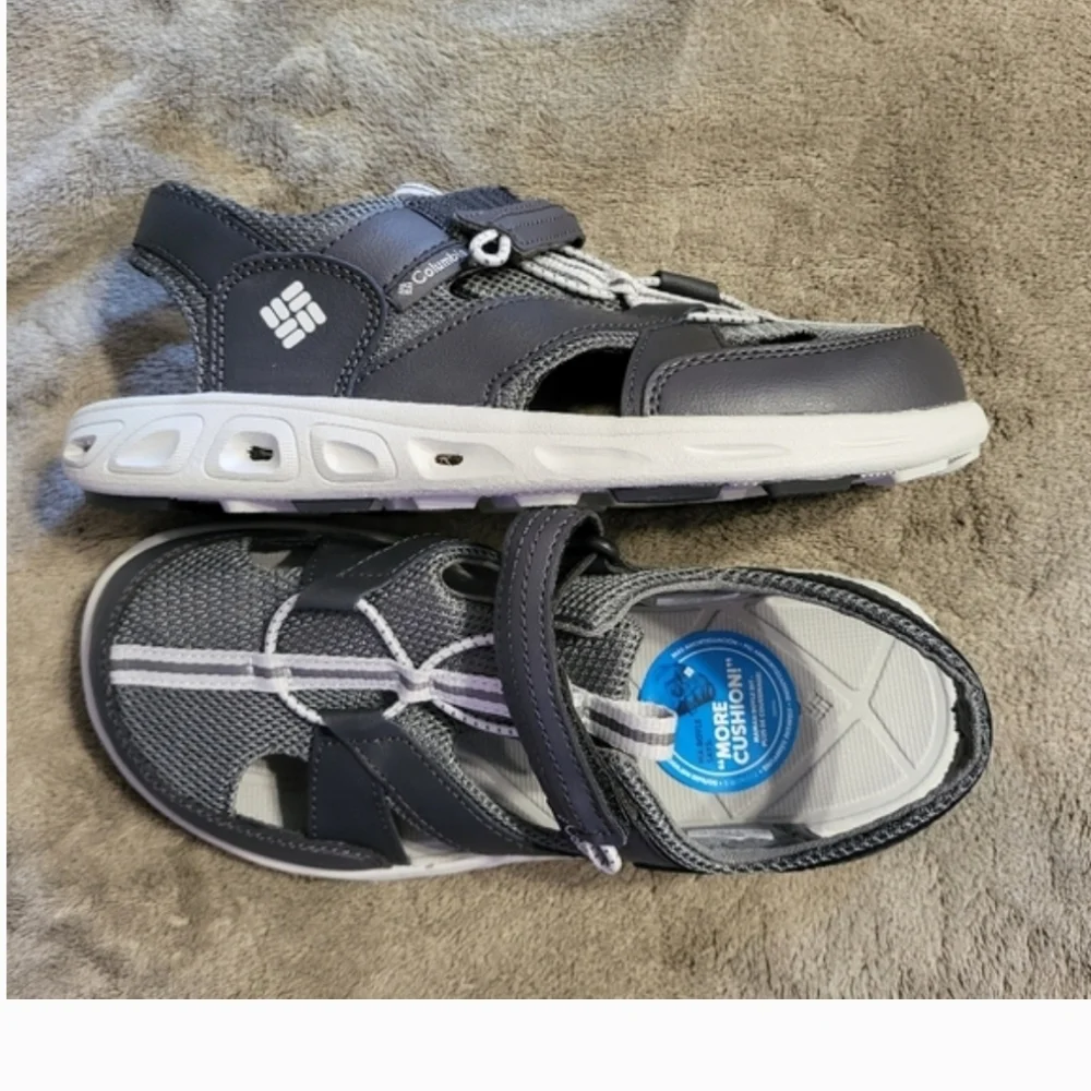 Columbia Water Resistant Sandals Shoes 6Y/Womens 8 Techsun Wave Gray Ice NWT NIB